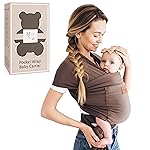 Baby Wrap Carrier - Premium Cotton Baby Carrier Wrap for Newborn to Toddler- Infant Carrier for Babies 8-35 lb - Baby Holder One Size Fits All with Front Pocket by Max&so
