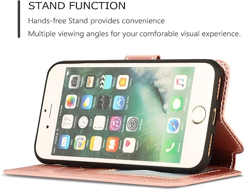 Miniatura 3 de QLTYPRI Funda para iPhone SE 2022 5GSE 202087, Funda de cuero PU de primera calidad con ranuras para tarjetas, cierre magnético a prueba de golpes,