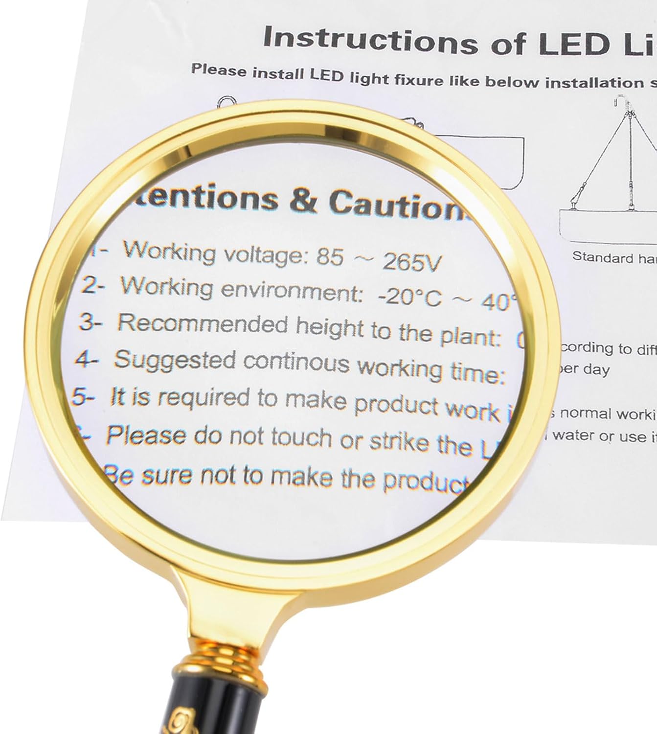 YOKIVE Handheld Magnifier, 6X 1000% Read Reduce Eye Strain, Great for Reading (80mm Dia)