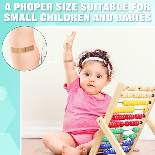 Miniatura 6 de Weewooday 300 vendajes pequeños, vendajes para la nariz, tela, adhesivo, flexible, transpirable, 0.34 x 1.6 pulgadas