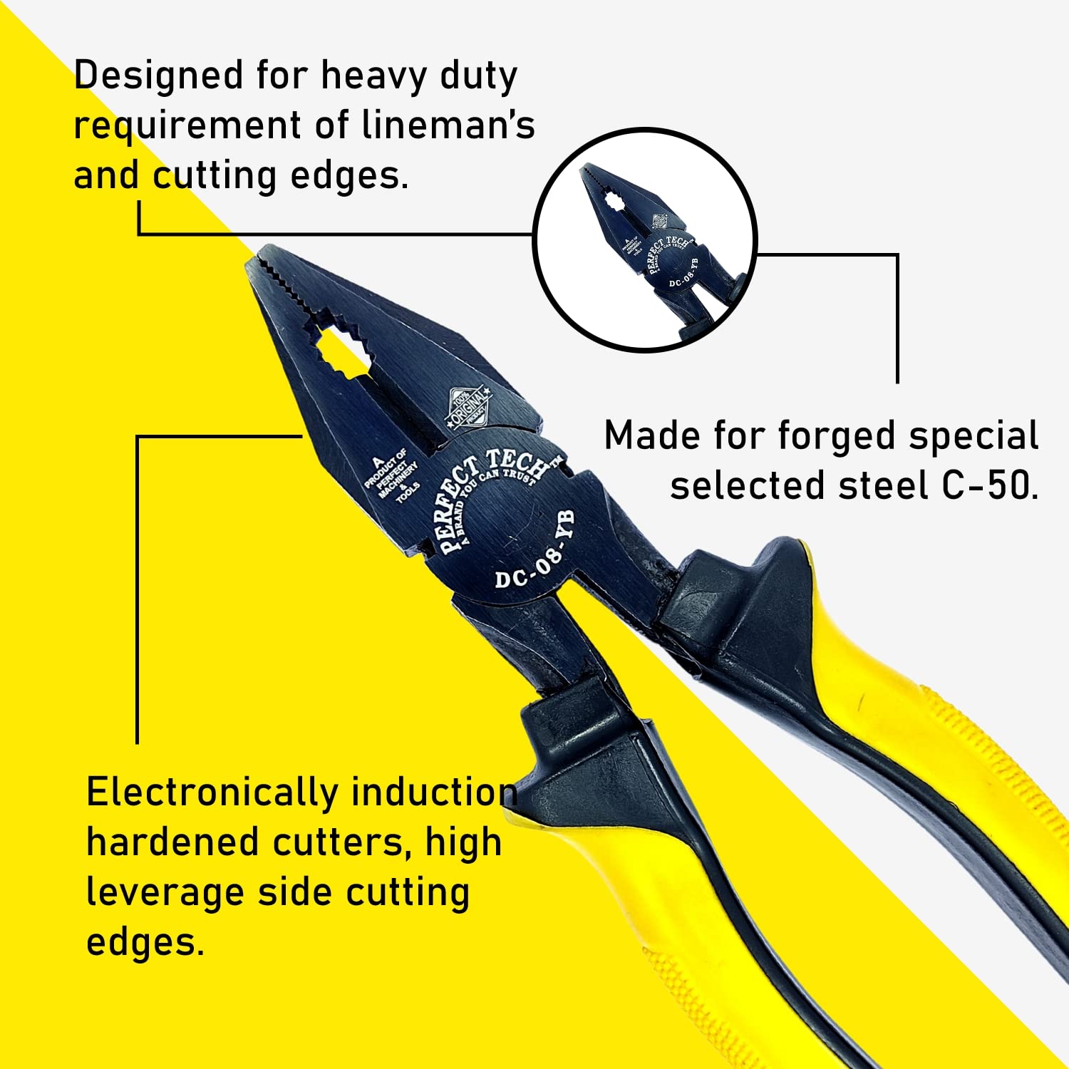 PERFECT TECH Combination Cutting Plier 210MM/8 Inch 1