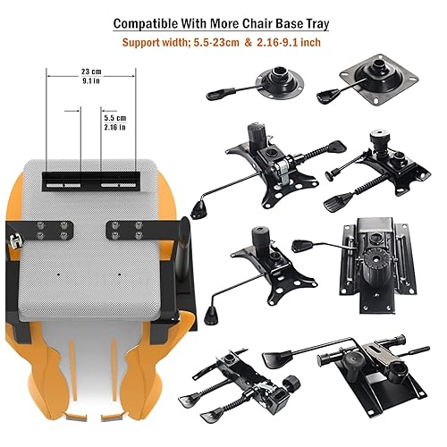Miniatura 6 de Fosiya SIM Fighting Joystick Center Chair Mount Flight Stick Chair Mount Use for T-Flight Hotas 4 & Warthog Flight Stick & T16000M FCS & TCA