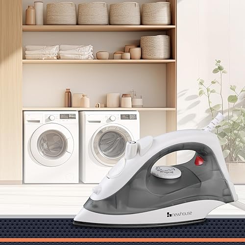 Miniatura 7 de Newhouse Plancha de vapor y pulverización de 120 V y 1200 vatios NHIR-001, temperatura ajustable, autolimpieza, certificado ETL para uso