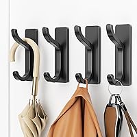 Vista 8 de pickpiff Ganchos adhesivos de pared para colgar en la puerta, gancho de metal para colgar toallas, bolso, bata, mochila, chaqueta, ropa, para baño