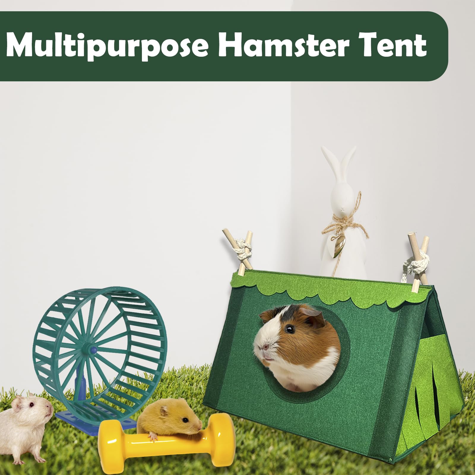 Image showcasing Snapklik.com : Small Animal Hideaway Pet Bed Hideout House Hamster Tent ...