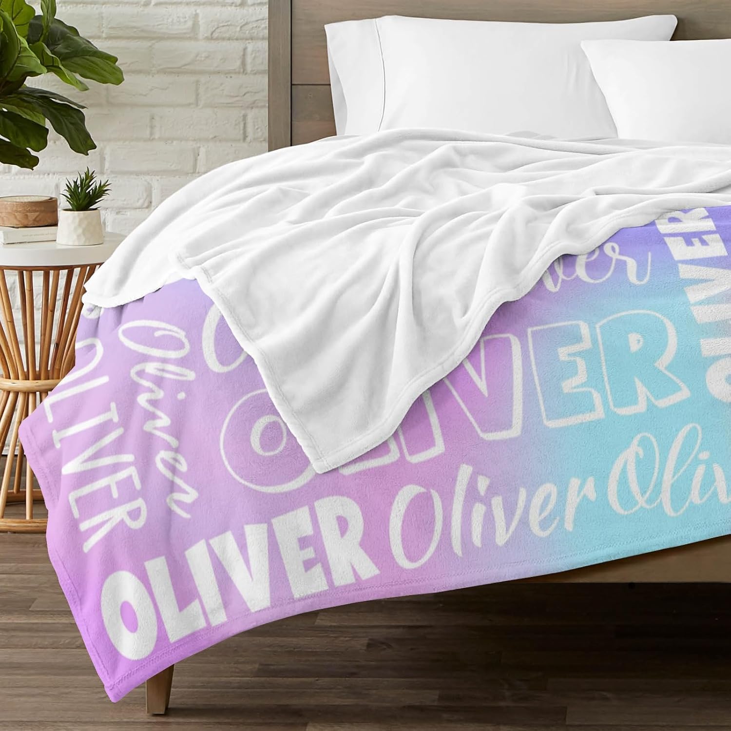 Dr.TOUGH Personalized Blanket and Throw Customized Name Blanket for Kids Adult Custom Blanket with Name Personalized Gifts for Christmas Birthday Valentines Day Gift