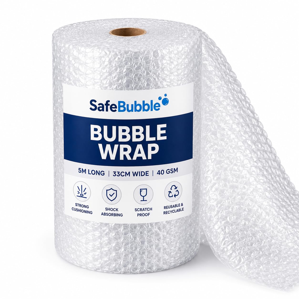 Bubble Wrap Roll for Packing 33cm x 5 Meter | Air Bubble Cushioning Wrap Sheet for Shipping, Moving, Courier & Fragile Item Protection | Transparent, Reusable, Tear-Resistant (5 Meter)-image-33