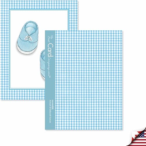 Miniatura 5 de The Best Card Company - Juego de 10 tarjetas de felicitación para bebé en blanco con sobres de 5 x 7 pulgadas (1 diseño, 10 cada uno) - Botines