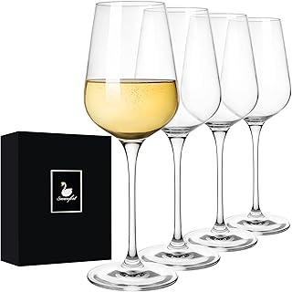 Sponsored Ad - Swanfort Red and White Wine Glasses Set of 4, Long Stem Crystal Wine Glasses in Gift Box,Thin Burgundy Wine...