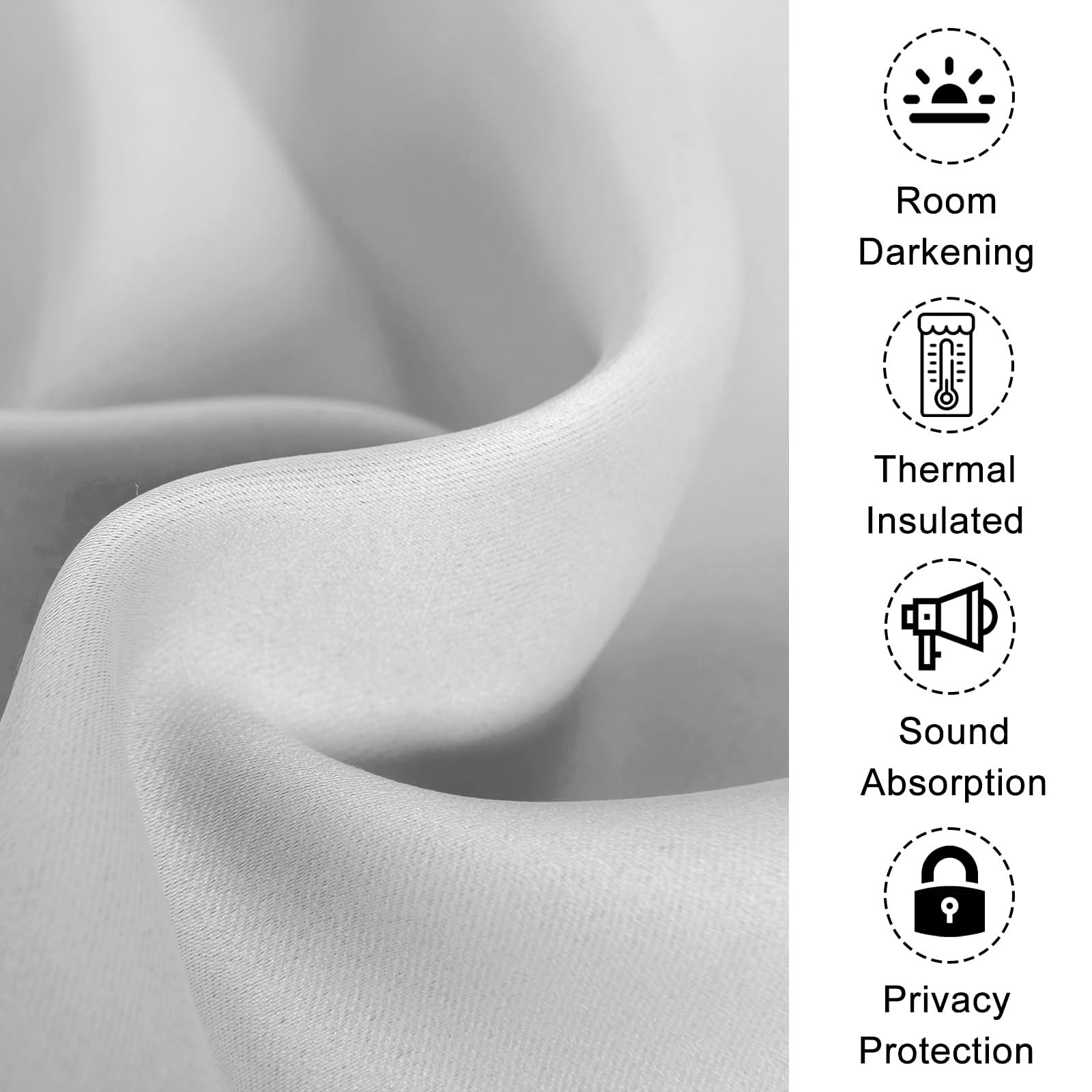 XWZO Cortinas opacas, cortinas de cocina, visillos cortos, para ventanas pequeñas, caravanas, 90 cm x 91 cm, gris y blanco por panel, juego de 2 unidades