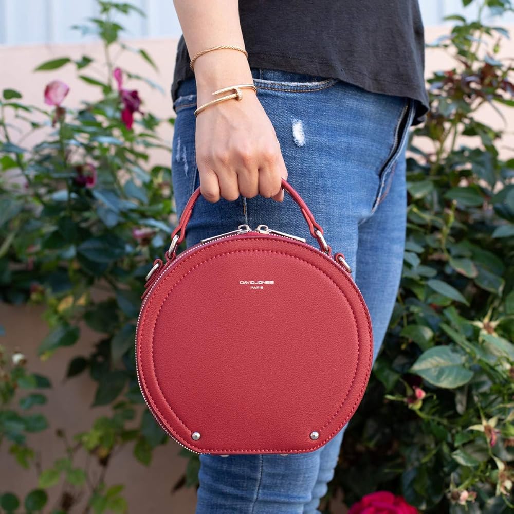 David Jones - Borsa a Tracolla Rotonda Donna - Borsa a Mano Spalla Piccola  PU Pelle - Round Crossbody Bag Messenger - Borsetta Tonda Pochette Clutch  Noche Sera Bella Carina - Blu : Amazon.it: Moda