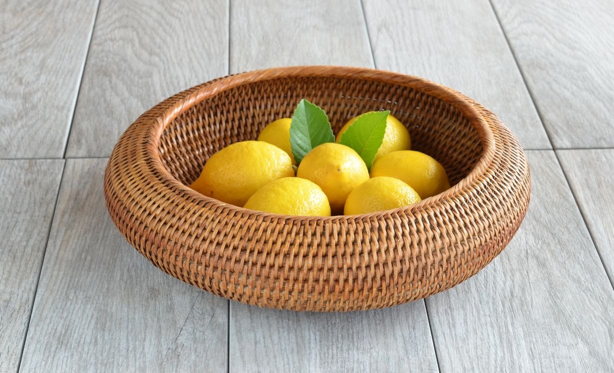 KOUBOO La Jolla Fruit Bowl, Medium, Honey Brown
