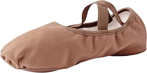 Stelle Zapatos de ballet para mujer, de lona elástica, con suela dividida, para niñas y adultos