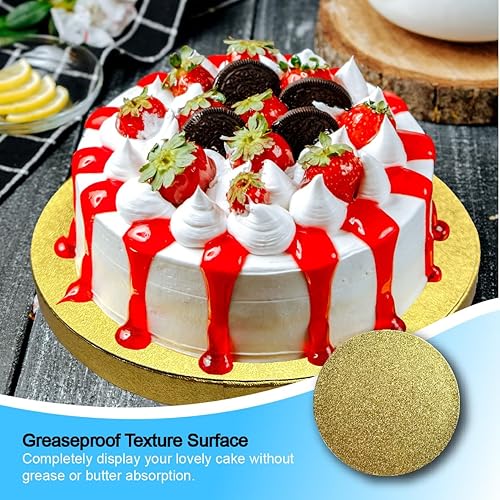 Miniatura 3 de Tambores redondos de 14 pulgadas, 6 paquetes de tambor para pastel a prueba de grasa en base de pastel de colores surtidos, tableros de cartón para