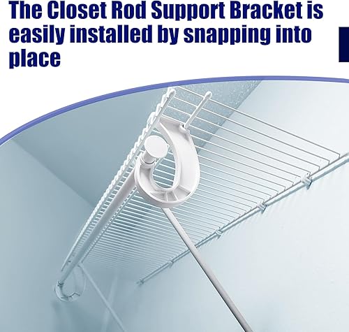 Miniatura 5 de 4 soportes de barra de armario colgantes, soportes resistentes en forma de J para colgar ropa, almacenamiento de armarios y cortinas, soporte de