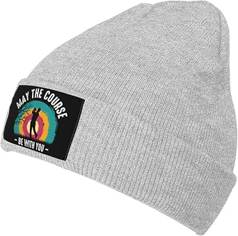 May The Course Be with You Golf Beanie Hat for Men Women Knit Skull Cap Warm Hats Black Knitted Caps