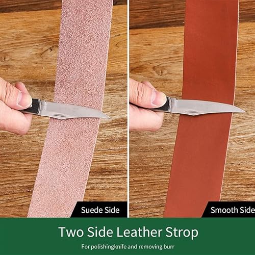 Straight Razor Strops,Genuine Leather Strop Strap Barber Straight Razor Folding Knife Shave Sharpener Sharpening Belt For Barber Hair Removal Straight Razor #TOP3