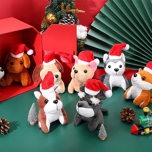 Miniatura 19 de Sumind 8 piezas de mini animales de peluche para perros pequeños de 5 pulgadas, surtidos a granel, lindos peluches de animales pequeños