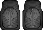 CAR PASS Caoutchouc lourd Car Mats avec liner de cargaison, en poudre Car Tapis de sol et tapis de coffre tout temps, Trim-to-Fit universel pour VUS Camions Sedans, étanche antidérapant, trimmable V12 Vert olive