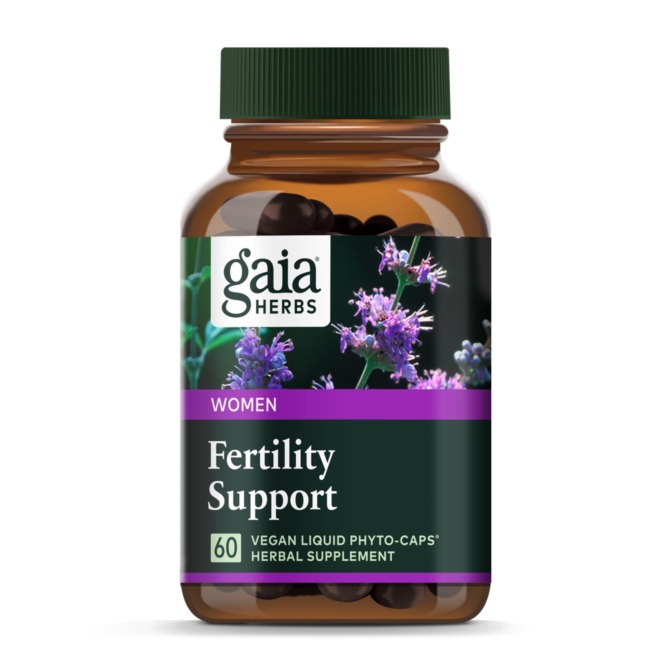 Gaia Herbs Fertility Support - Fertility Supplements & Hormone Balance for Women - With Dandelion Root, Ginger Root, Chaste Tree Berry, Cramp Bark & More - 60 Vegan Liquid Phyto-Capsules (30 Servings)