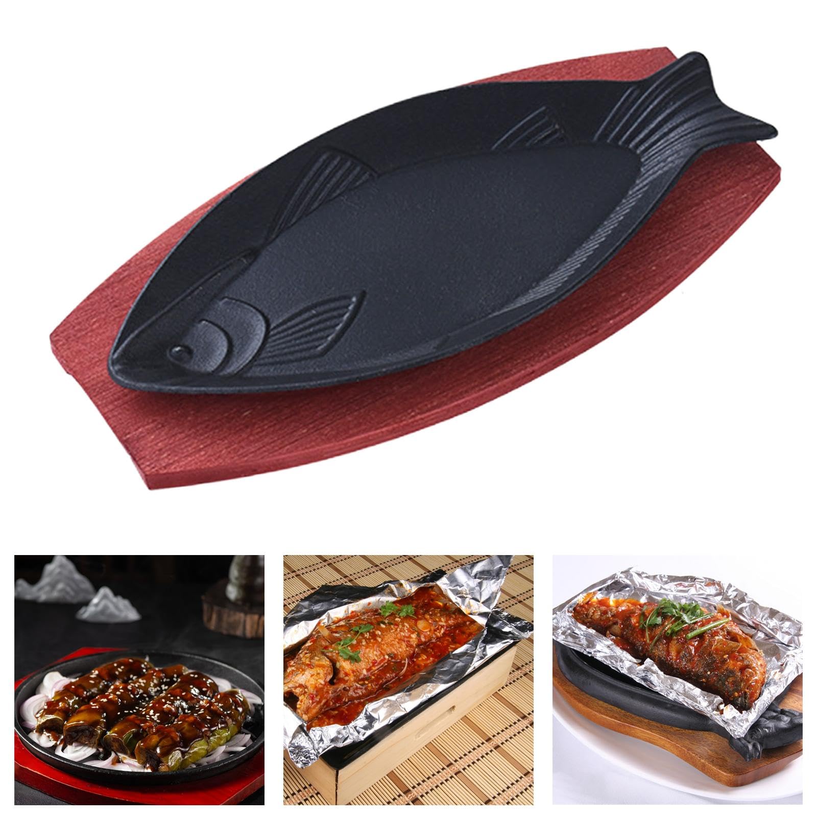 Plancha para, Parrilla Teppanyaki, Freidora con Forma de, Utensilios de Cocina, Plancha Eléctrica, Sartén para Fajitas para Cocinar en Casa, D