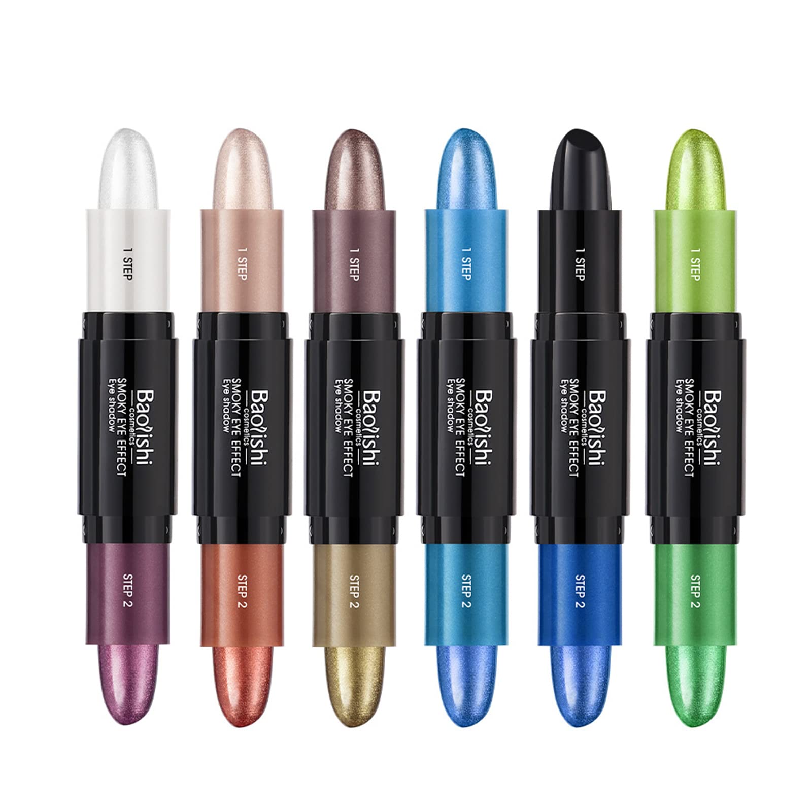 Sombra de Ojos en Crema, MKNZOME 6 Colores Lápiz de Sombra de Ojos Eyeshadow Stick Maquillaje de Sombra de Ojos Larga Duración Impermeable