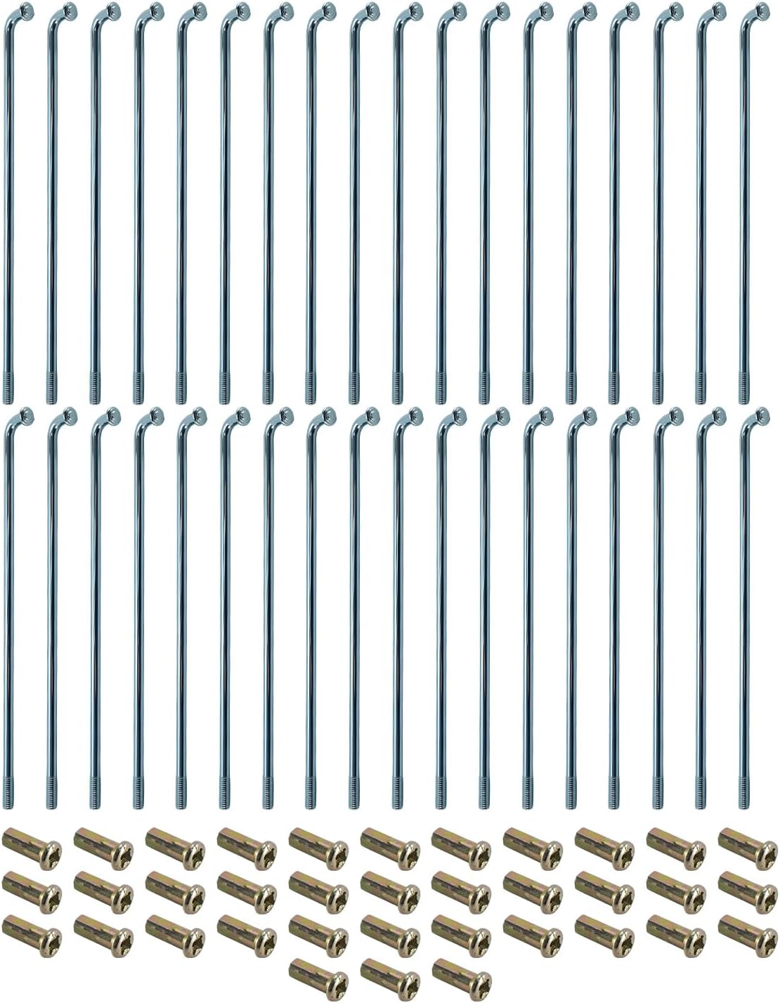 Rear Wheel Spokes Fit for Honda CRF100F XR100R XL100 XR100 1979-2013 Replace 97488-42136-K0 97338-42137-K0, 36pcs Spokes and Nuts Set