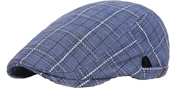Newsboy Hats for Men Cotton Cap Adjustable Flat Cap Classic Irish Cabbie Driving Tweed Ivy Cap Scally Cap