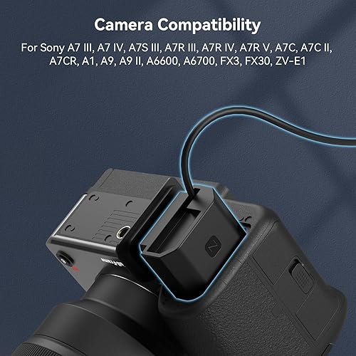 Miniatura 3 de SmallRig Kit adaptador de fuente de alimentación de batería ficticia para Sony NP-FZ100, para Sony FX3, A7S III, A7 IV, A7 III, A7R III, A7R IV, A7R