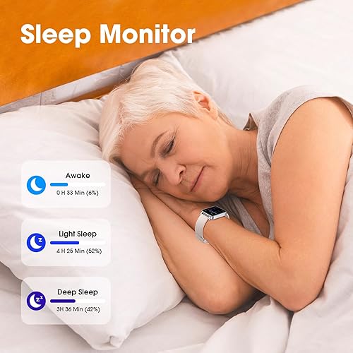 Vista 4 de Reloj podómetro, apto para personas mayores, no requiere aplicación/teléfono, reloj de seguimiento de fitness impermeable con contador de pasos