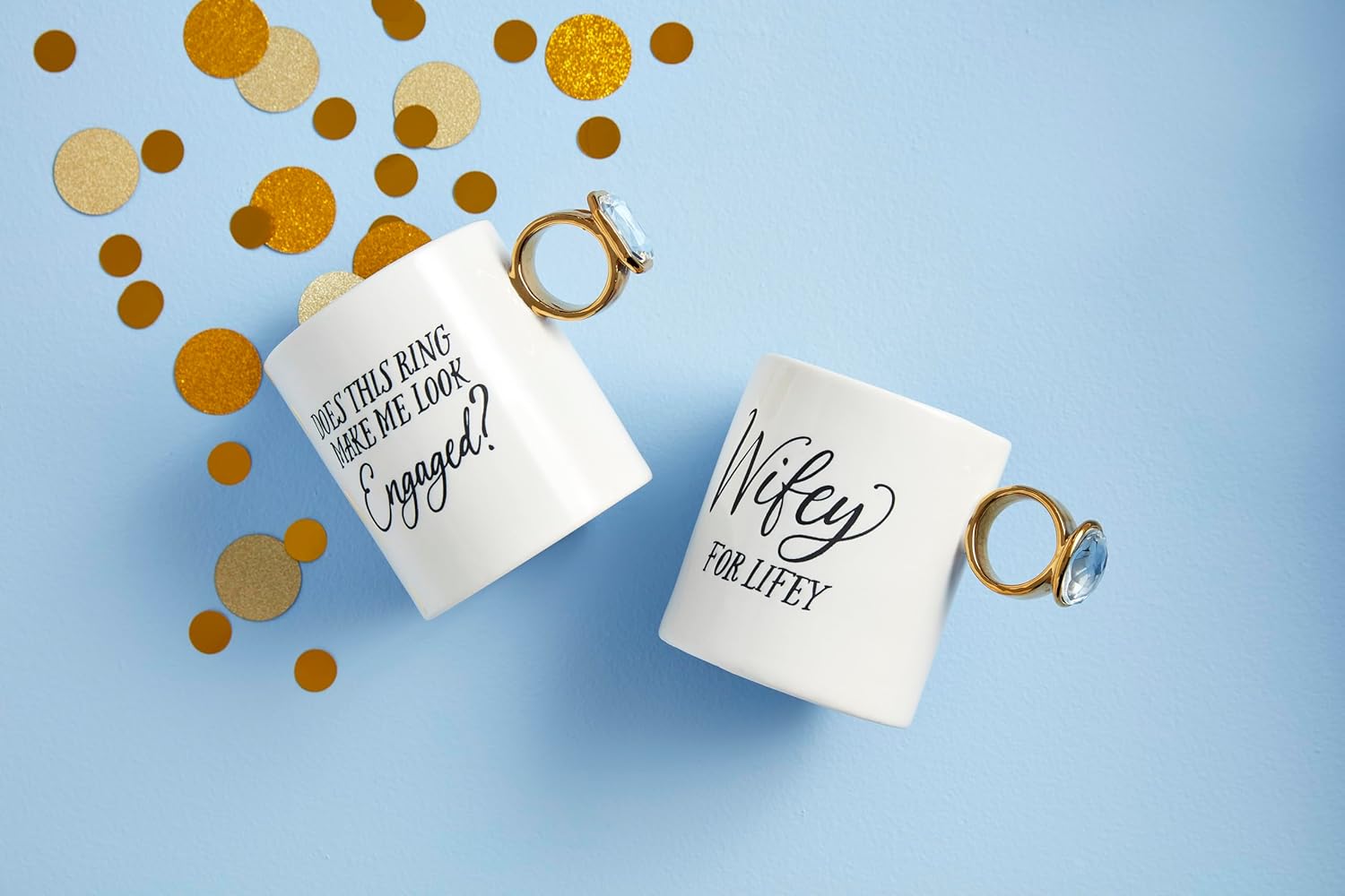 Mud Pie Engaged Ring Mug; 17 oz