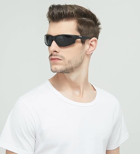 Vista 50 de Polarized Sunglasses for Men and Women, Sports Wrap Around Running Fishing Sun Glasses UV400 Protection RFS8202