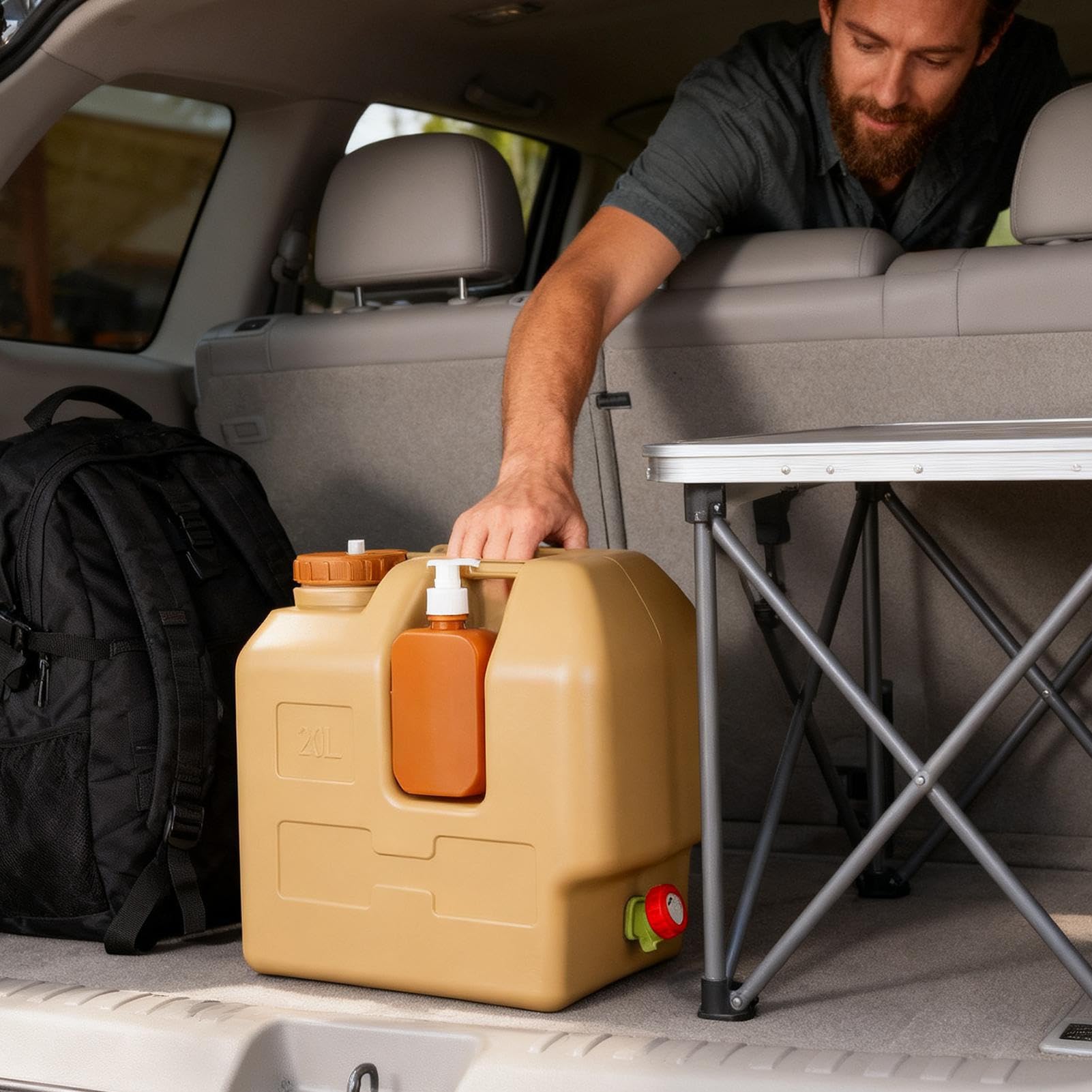Tanica d'Acqua per Campeggio Serbatoio da 20 Litri | Grande Distributore D'Acqua Da Campeggio Con Rubinetto Per Bere Escursioni All'aperto Picnic Viaggio Sopravvivenza Urgente