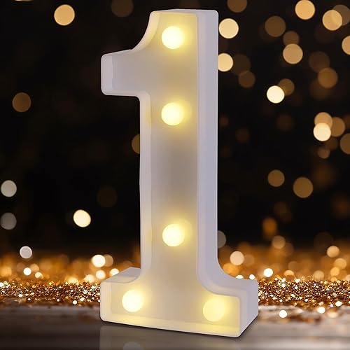 Miniatura 49 de Letras Iluminadas LED, Señales de Barra LED, Luces de Barra a Batería, Luces con Letras para el Hogar, Decoración de Barra Blanco,Negro