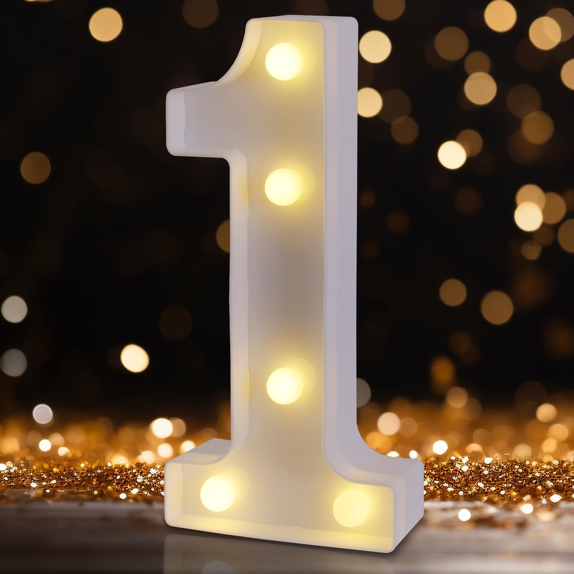 DyingSwan - LED marquee numbers, light up numbers for parties, small light up letters, battery powered lighted number for birthday or home decoration
