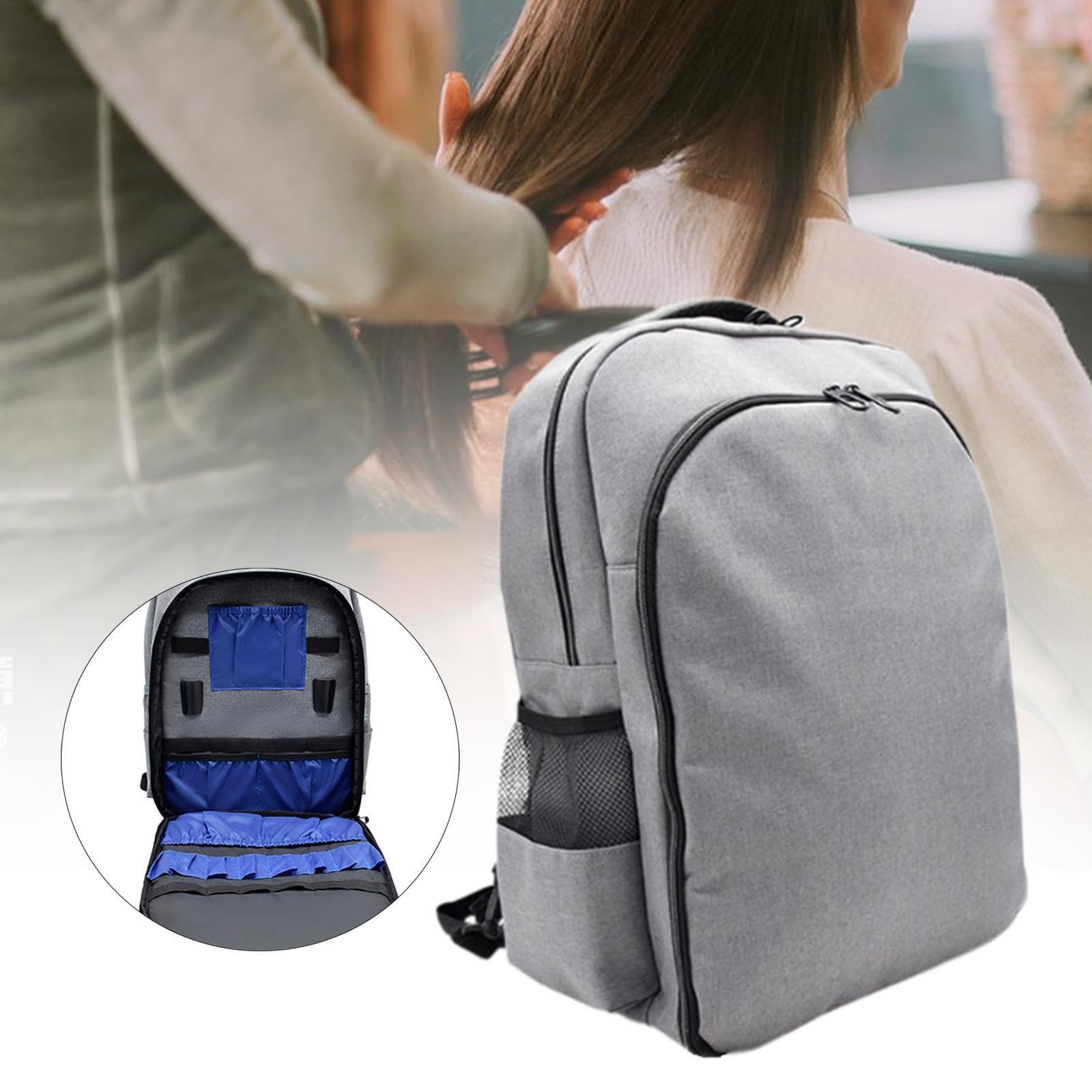 Zaino organizer portatile da barbiere di grandi dimensioni con elevata capacità per barbieri e stilisti professionisti, borsa da viaggio, organizer per regali uomo