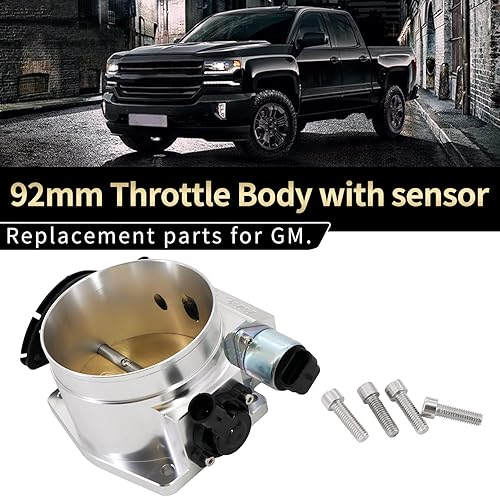 Miniatura 7 de Cuerpo del acelerador de aluminio de 3.622 in con sensores de posición del acelerador TPS IAC compatible con LSX LS LS1 LS2 LS7