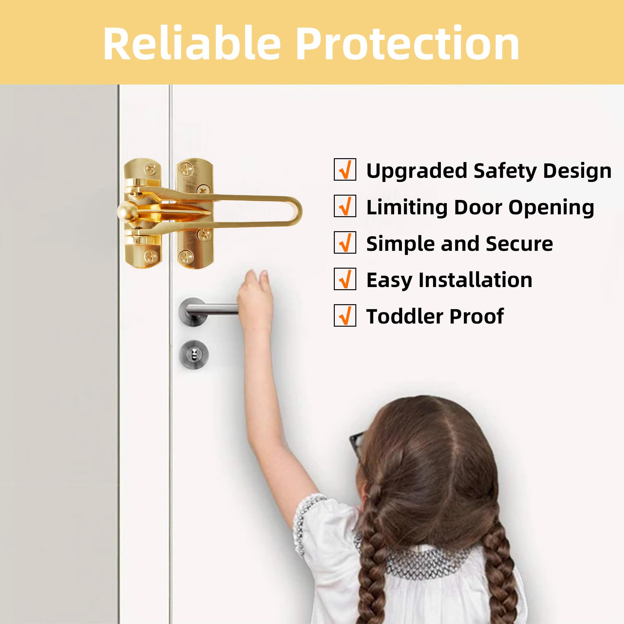 Snapklik.com : Alise Swing Bar Door Guard,Door Latch Lock For Front ...