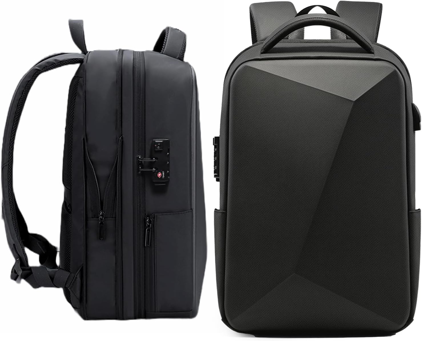 Amzz Anti-theft Laptop Backpack, Expandable Hard Shell 15.6 Inch Waterproof Business Backpack for Men Gaming Backpack with USB TSA Lock