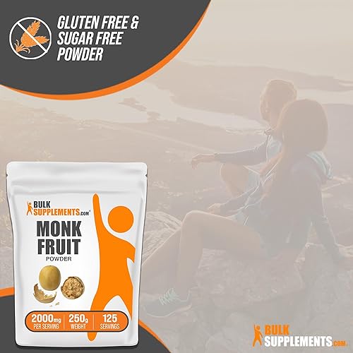 Miniatura 6 de BULKSUPPLEMENTS.COM Monk Fruit Powder - Edulcorante de fruta de monje, fruta de monje pura sin eritritol, sustitutos del azúcar para hornear y
