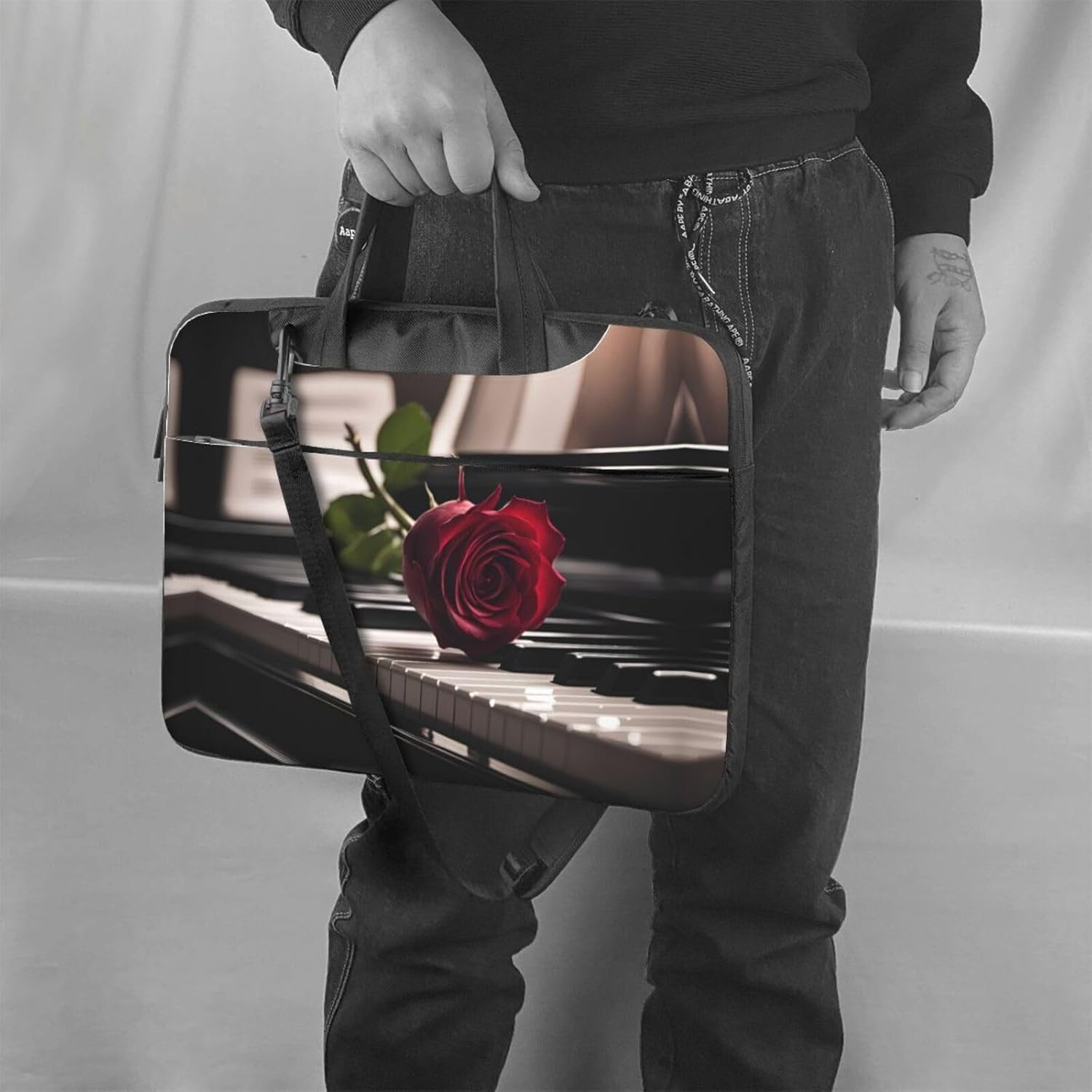 Wild White Daisy Flower Stylish And Lightweight Laptop Messenger Bag,Handbag,Briefcase,Perfect For Business Travel