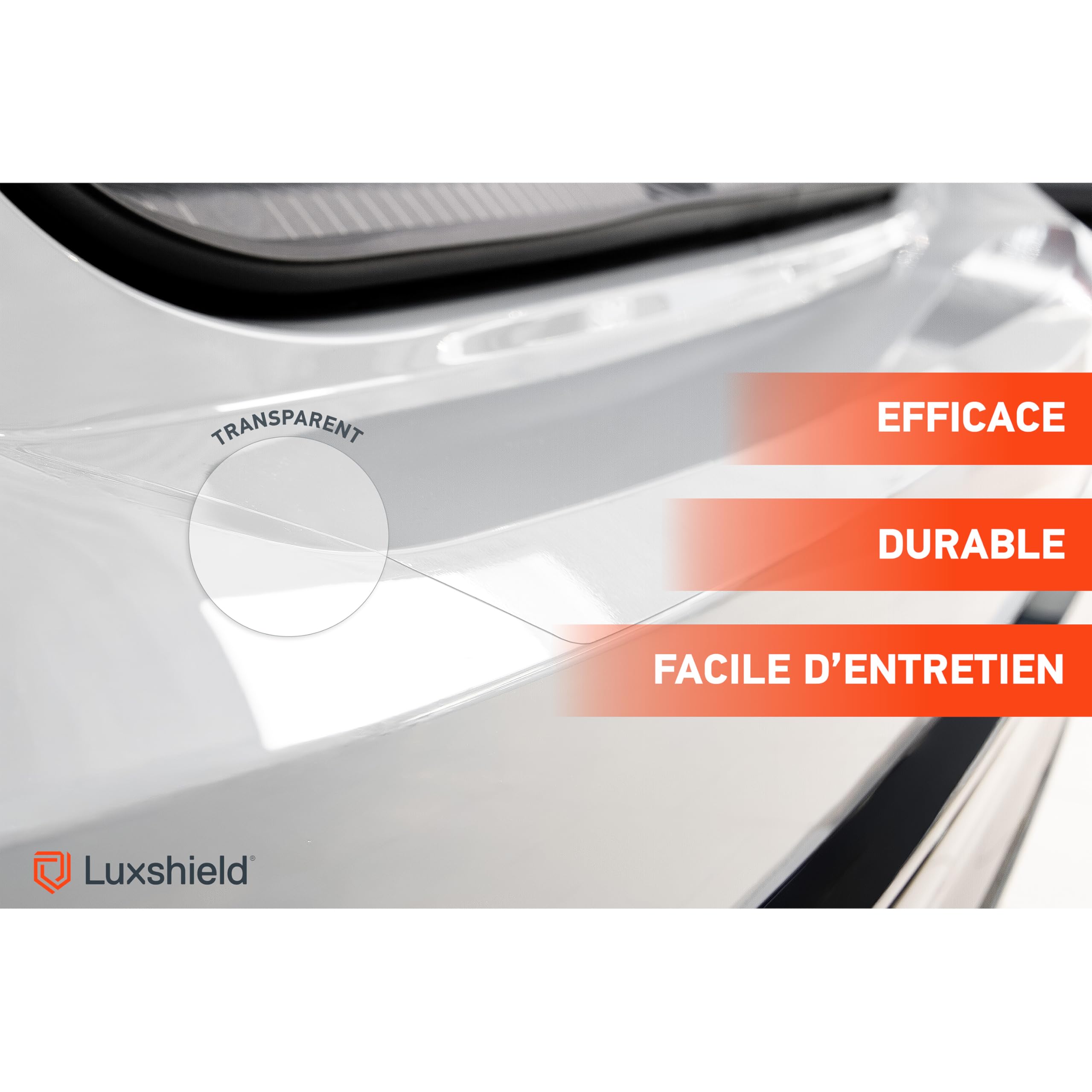Luxshield Film Protection Seuil de Coffre Voiture pour Renault Clio 6 (VI) I 2026-2026 Pare Choc Arriere - Transparent