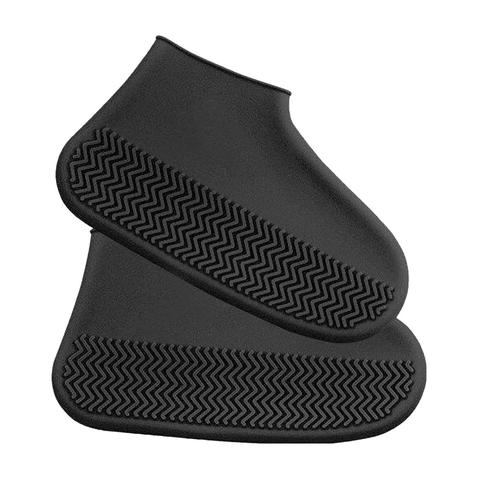 Teksome Silicone Rain Overshoes | Waterproof Shoe Covers | Rain Shoe Covers | Non-slip Silicone Shoe Covers | Shoe Protectors Overshoes Rain Galoshes for Kids Men and Women