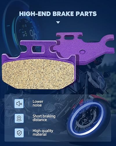 Miniatura 2 de ECCPP Pastillas de freno para Yamaha Rhino 660 2004-2007, Rhino 450 2004-2009, Raptor 700 700R 2006-2015, FA428 Pastillas de freno traseras de fibra