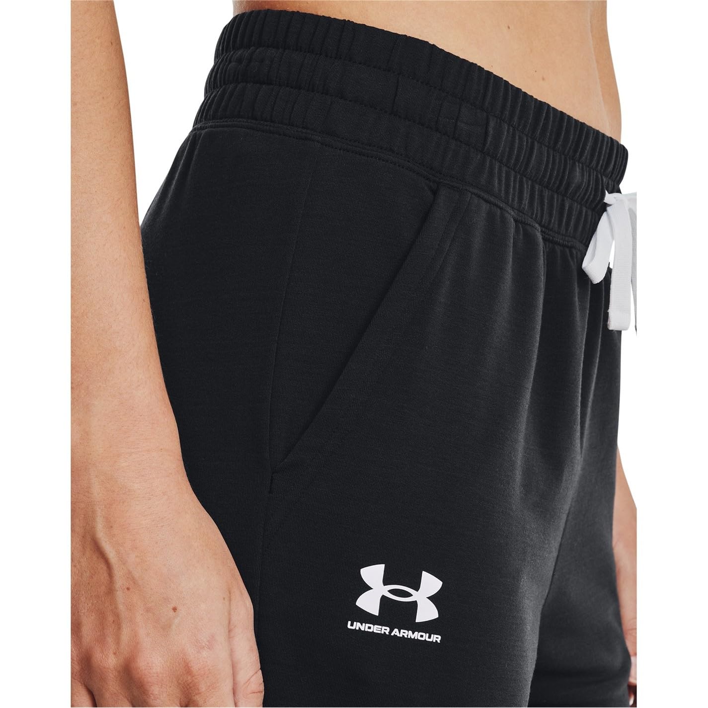 Under Armour Rival Terry Joggers Pantalón De Chándal Con Pernera Cónica, Pantalones Para Correr Mujer Gris XL