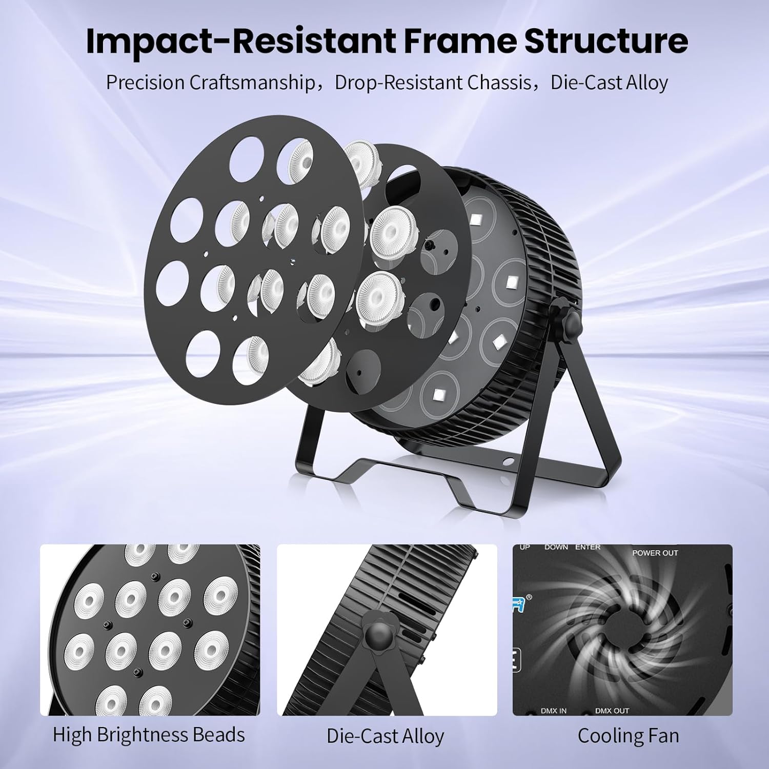 Depan view of Betopper LPC1218 LED Stage Cahaya