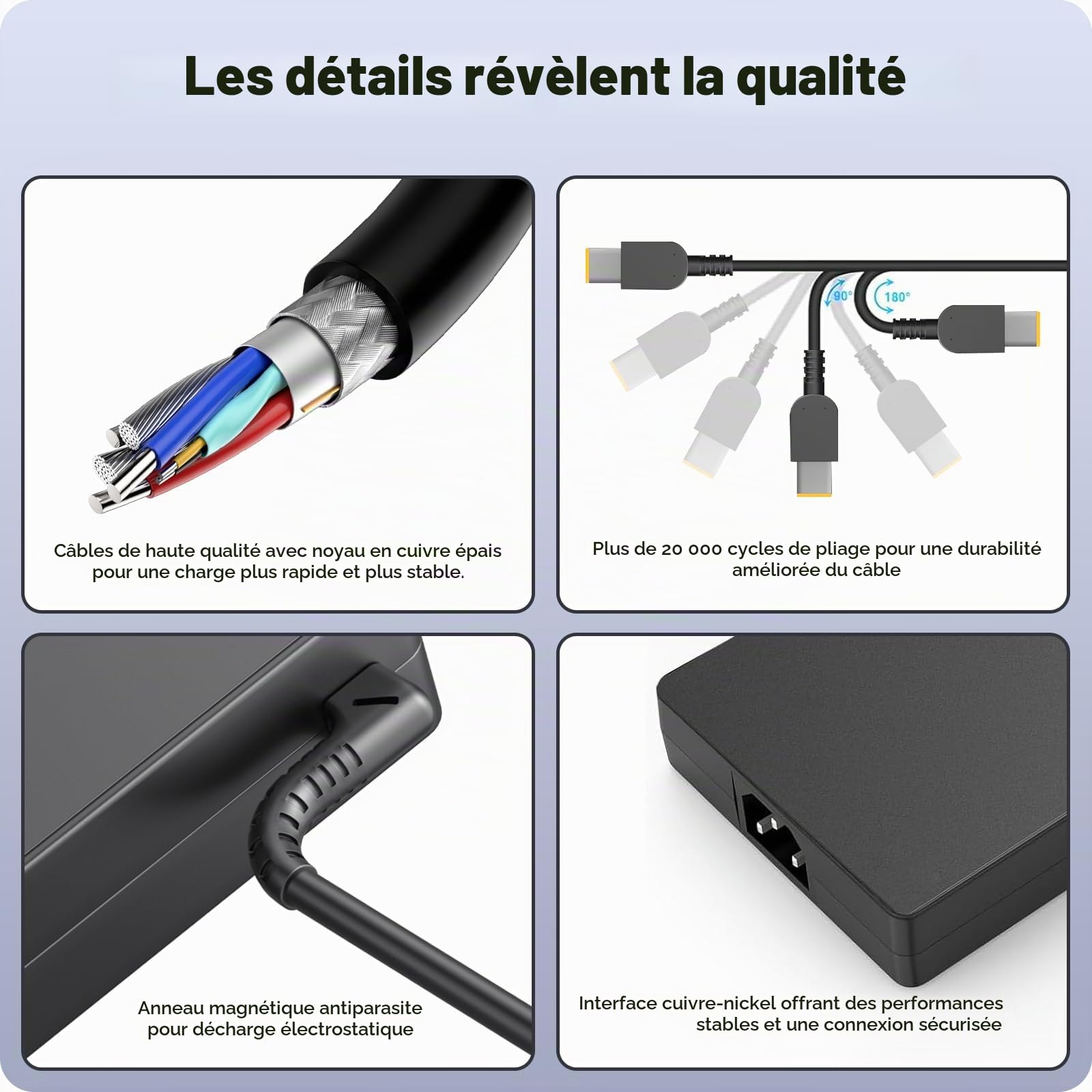 Bloc d'alimentation 300 W pour ordinateur portable Lenovo Legion 5 5i 5P 7 7i Pro 15 16 17 R9000P R9000K Y9000K Y9000X, ADL300SDC3A GX21F23045 SA10R16956 5A10W8628 9 20V Chargeur adaptateur CA 15 A
