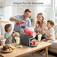Vista 7 de Máquina para granizar, no necesita hielo, máquina de bebidas congeladas con 6 ajustes preestablecidos, limpieza automática y pantalla de temperatura