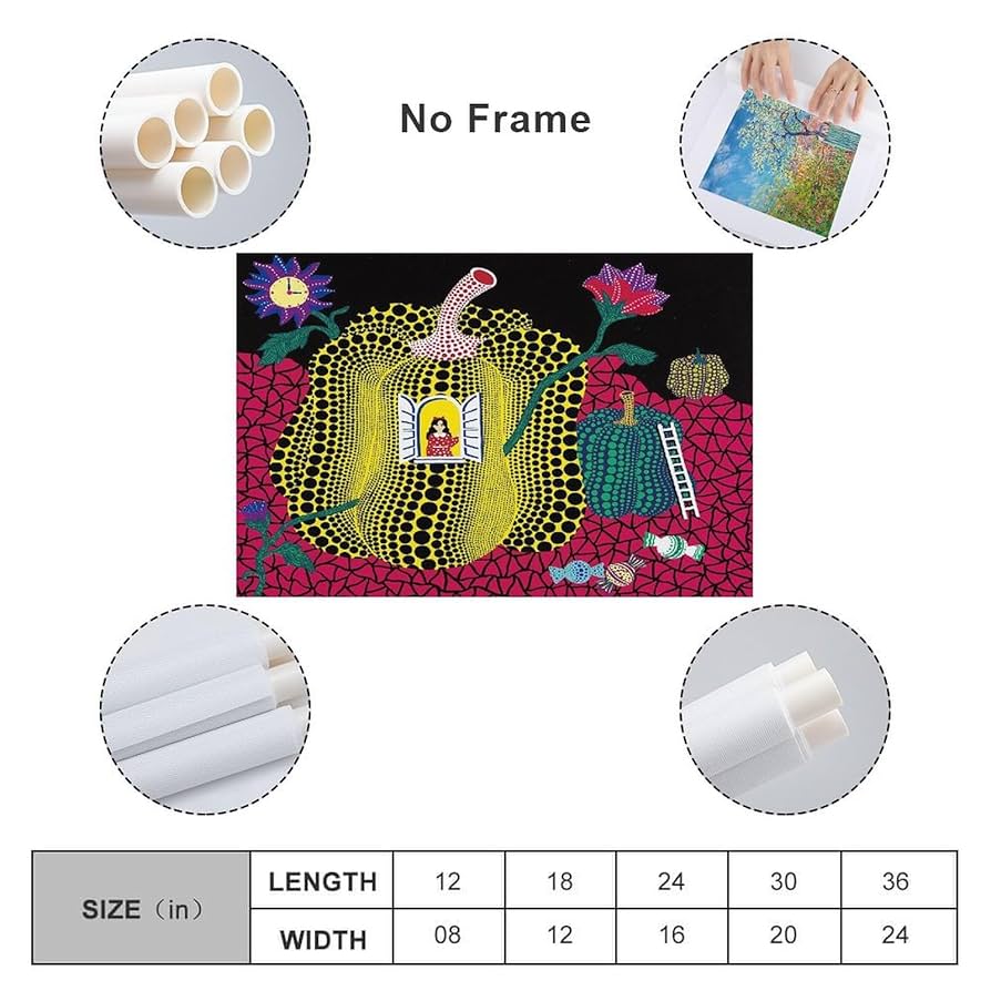 Amazon.co.jp: LONELYME 草間弥生 草間弥生 パンプキンプリント