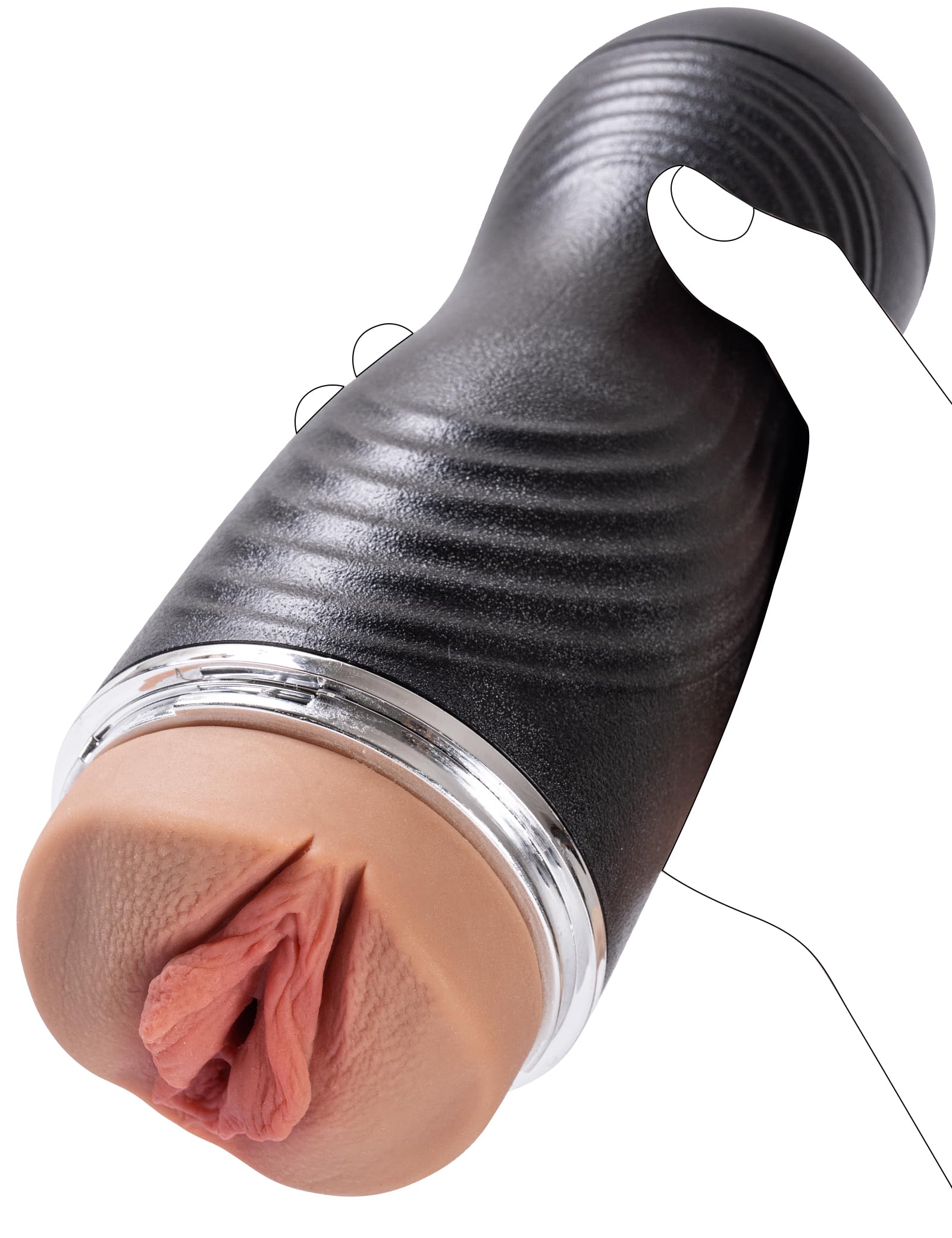 Masturbieren für männer Realistische Taschenmuschi mit Taschenlampen-Design Sex Spielzeug für die männer mit 18cm Upgrade Kanal&Lebensechten Schamlippen,Tragbare Pocket Pussy